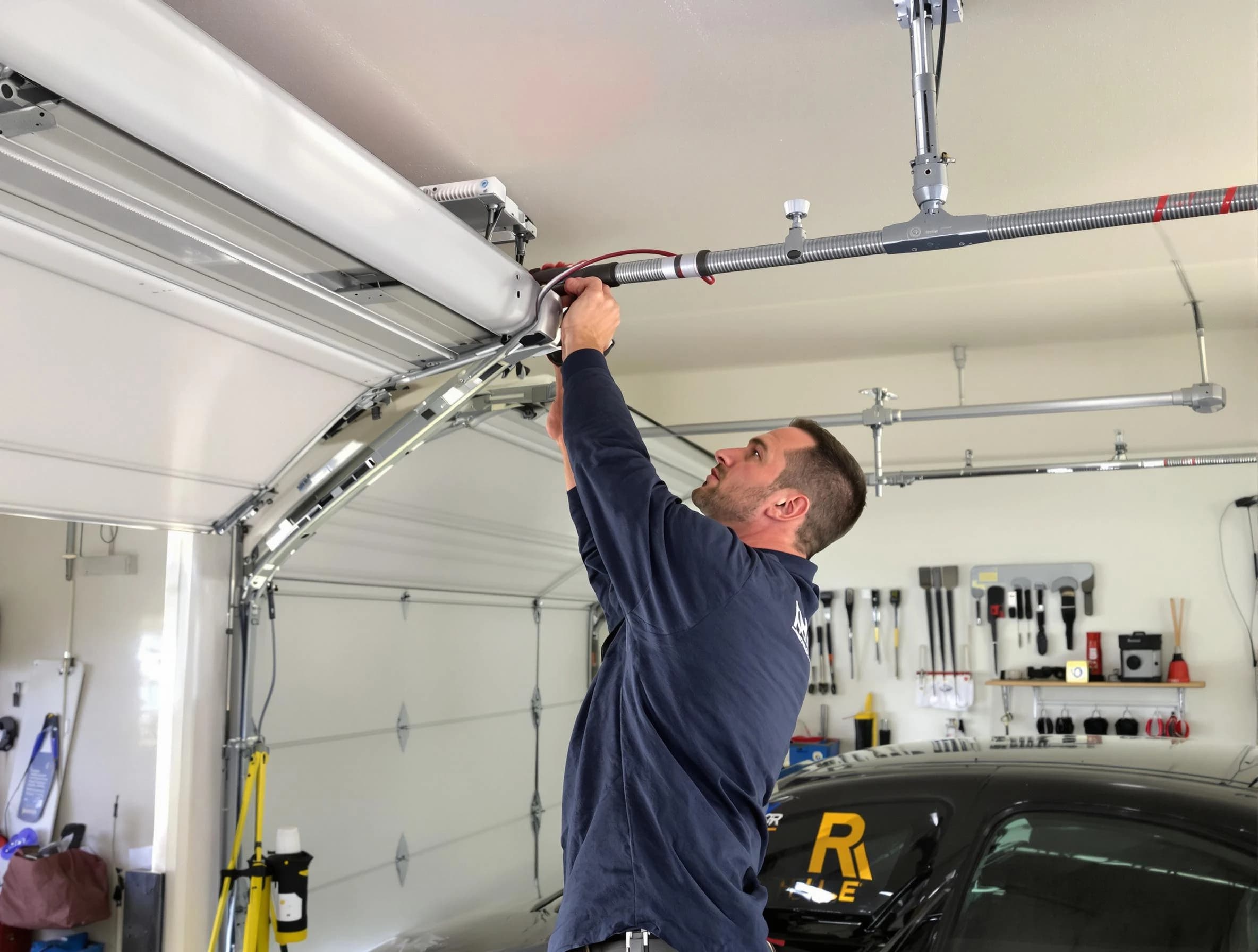 Bound Brook Garage Door Repair technician performing garage door cable repair in Bound Brook