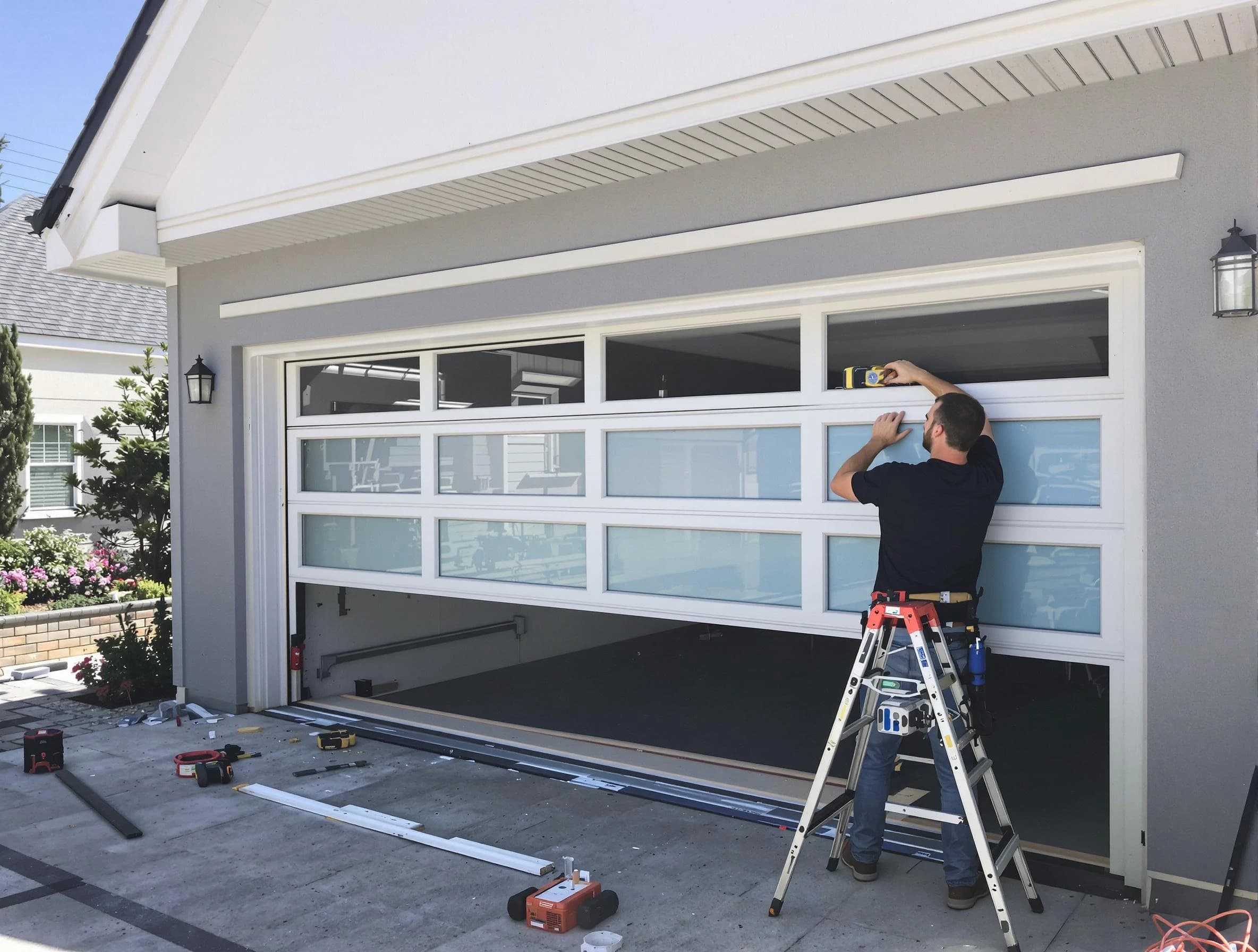 Bound Brook Garage Door Repair team performing garage door replacement in Bound Brook