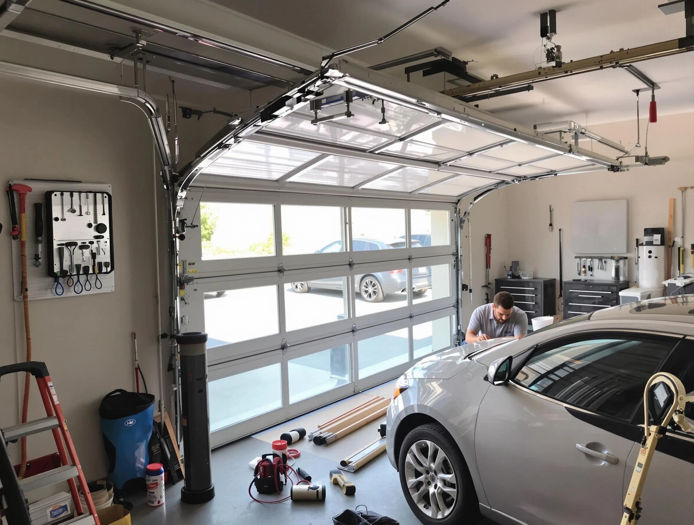 Garage door noise reduction service by Bound Brook Garage Door Repair in Bound Brook