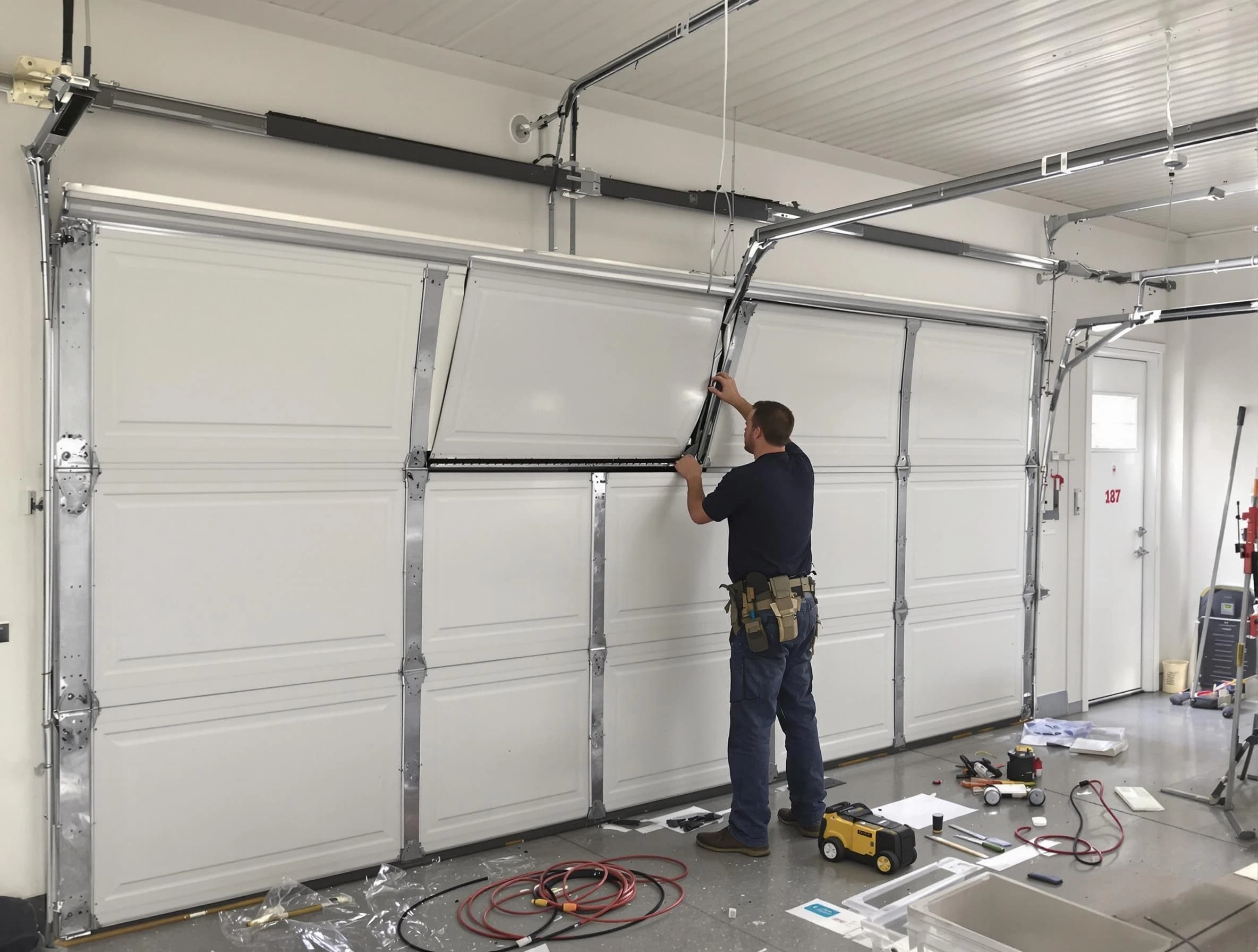 Garage Door Section Replacement in Bound Brook